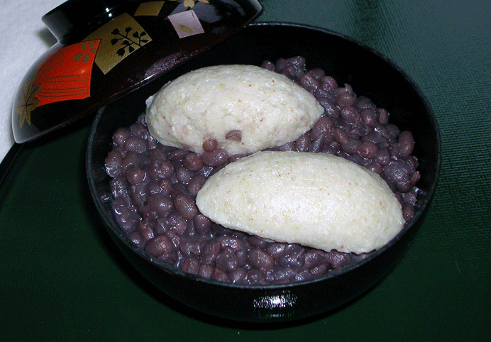 そばがきぜんざい